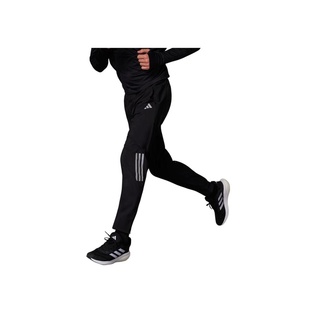 Adidas Logo Print Elastic Cuffs Slim Fit Joggers Men Bottoms Black HR6611