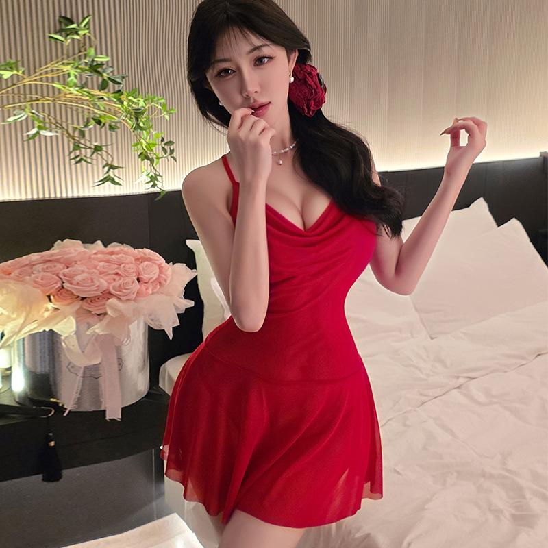 Sex underwear sexy pure desire suspender nightdress royal sister mesh perspective uniform temptation pajamas 07