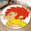 Meister Eder und sein Pumuckl Round Area Rug,Carpet Rug for Living Room Bedroom Sofa Playroom Decor,Non-slip Floor Mat