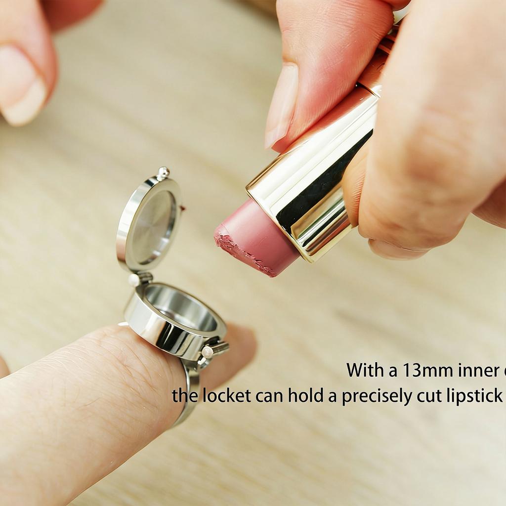 Multipurpose Adjustable Finger Ring Lip Balm And Item Storage Ring Portable Small Items Storage Solution for Daily