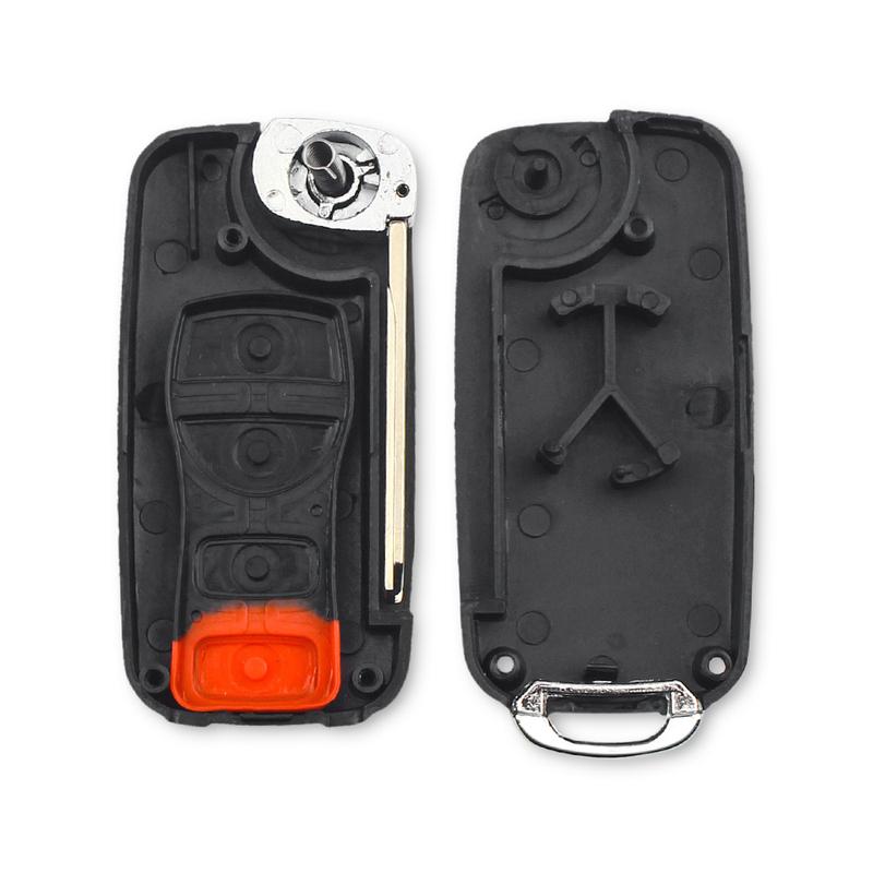 KEYYOU Modified Flip Key For Nissan Infiniti Xterra Frontier Muranon PATHFINDER TITAN Fob 4 Buttons Car Remote Key Shell Case