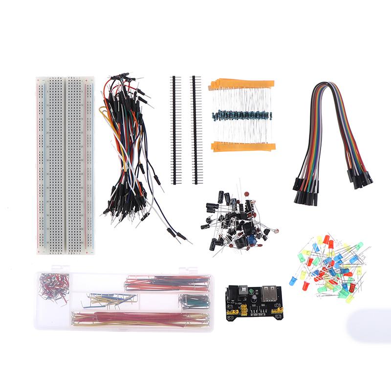 Elektronik-Komponenten Basis-Kit Mit 830 Lötpunkten Breadboard Kabel Widerstand
