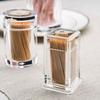 Convenient Dust-proof Toothpick Bottle Drop-resistant Thickened Cotton Swab Holder Transparent Acrylic Storage Box Home