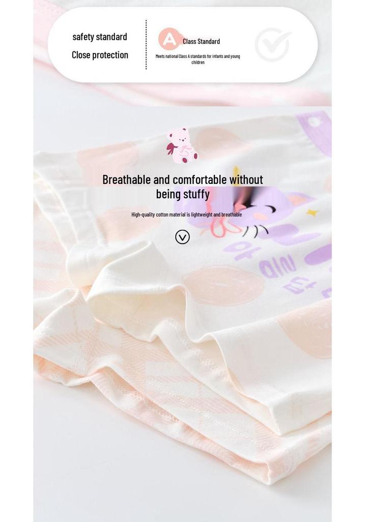 Girls' Pure Cotton Boxer Briefs - No Wedgies, Comfortable Shorts for Little Girls