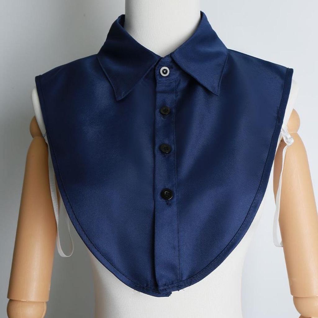 Women's Detachable White Shirt Collar – Decorative, Square, Stand-Up, Cotton, Round Collar for Spring and Autumn.