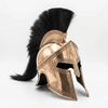 Siyah At Kılıklı Tepeciği Olan Sparta Kaskı Parlatılmış Bronz Korint Kaskı Yunan Savaşçı Zırhı Orta Çağ LARP Cosplay Hediye