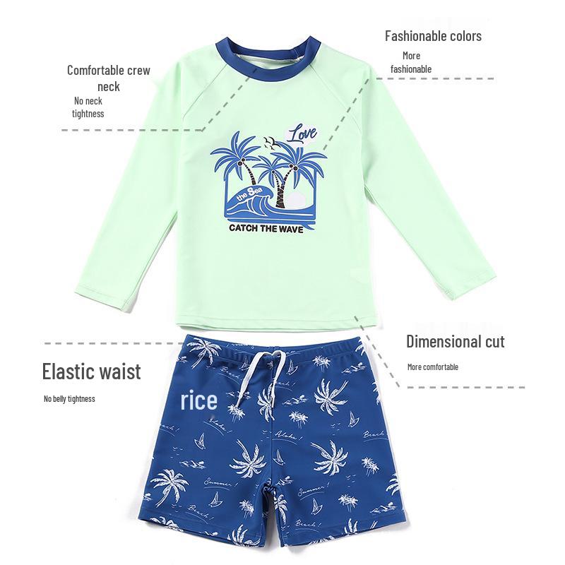 Boys' Quick-Drying Swim Trunks Set - New 2025 Style for Kids