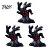 Talos 3Pcs Halloween Mini Resin Figurines, Miniature Pumpkin Ghost Grim Reaper Castle Statue for Spooky Fairy Garden, Haunted House, Micro Landscape