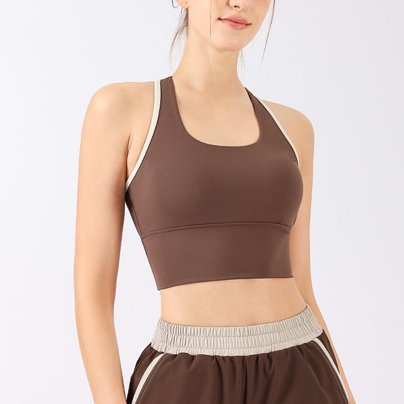 

Women s Shockproof Sports Bra - Fixed Cup, Quick Dry, Yoga Vest for Running, Workout Top in Red XL