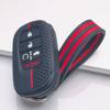Anti Slip Car Key Protector for Honda Civic Accord Inspire HRV CRV Pilot Odyssey ZR with Keychain Honeycomb Texture Racing Stripe Remote Key Protector