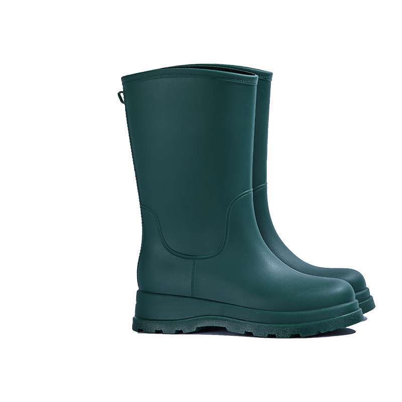 Japonské vysoké holínky dámská móda svrchní oděv protiskluzové, vodotěsné a oděruvzdorné integrované gumové boty kuchyňské dlouhé holínky měkká podrážka