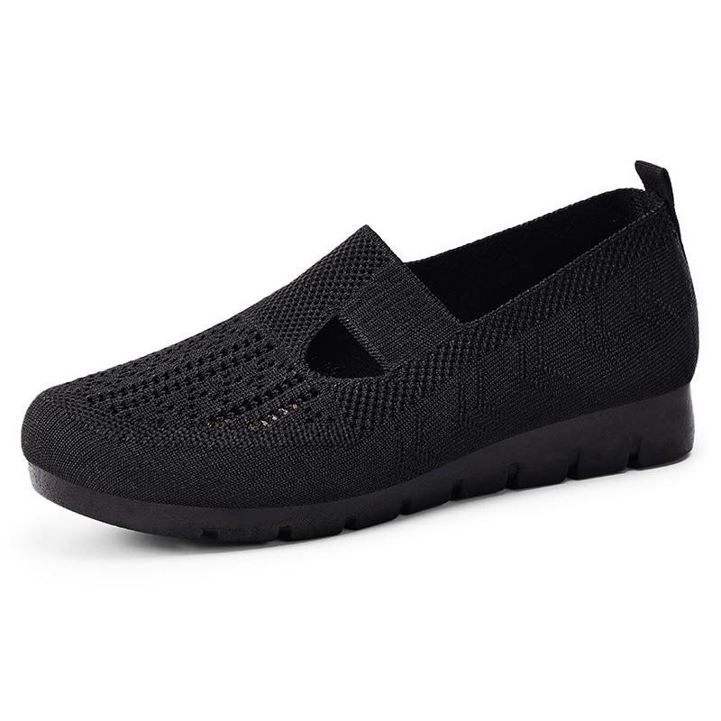 Large-sized Women's Shoes Cloth Shoes Shoes for Middle-aged and Elderly People Casual Shoes Soft-soled Single Shoes