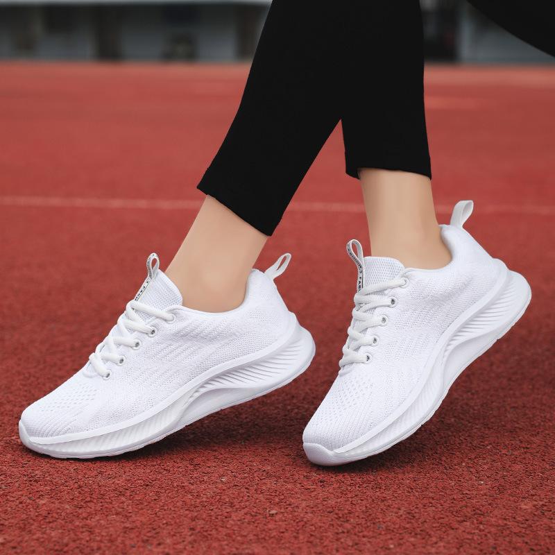 Große Sport-Laufschuhe für Studentinnen Vielseitige Weiße Bequeme Und Leichte Freizeit-Damenschuhe Atmungsaktiv