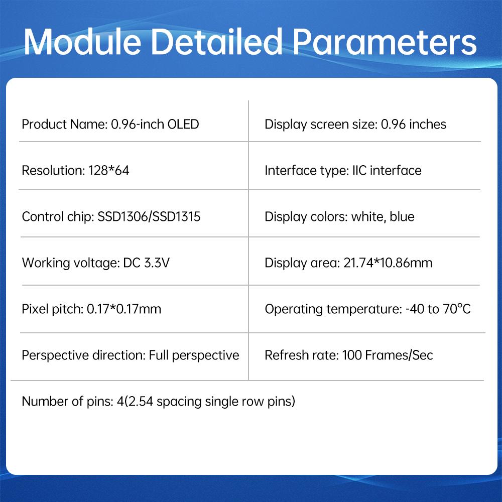 NEW product 0.96 inch OLED IIC White/YELLOW BLUE/BLUE 12864 OLED Display with 4x4 key I2C SSD1315 LCD Screen Board for Arduino