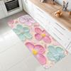 3D Flower Pattern Floor Runner Long Kitchen Mat for Kitchen Laundry Room Home Decor Multiple Colors Available