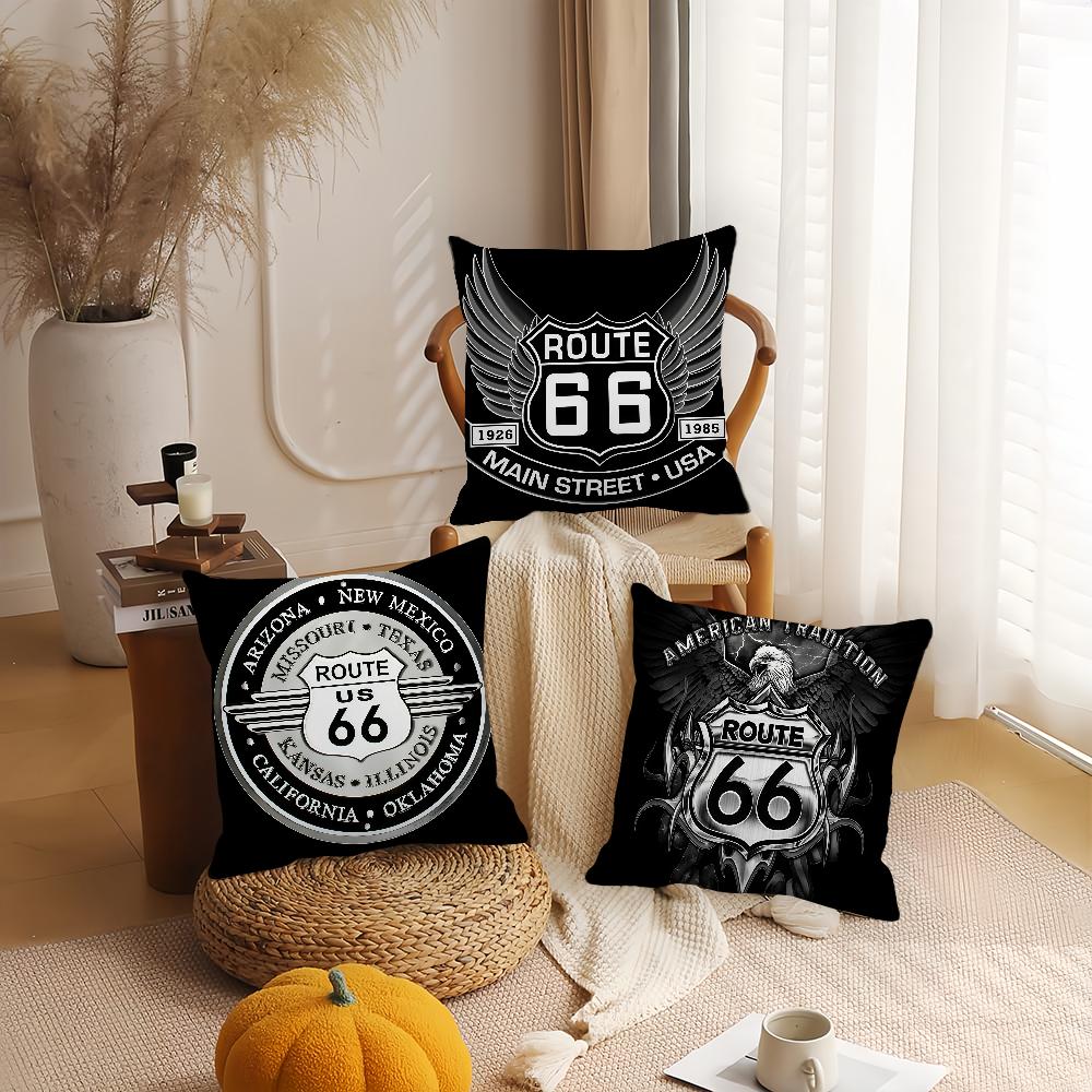 Fashion US Route 66 Pillow Case Office Cushions Suitable For Sofa Car Bedroom Decorative Cushion Cover