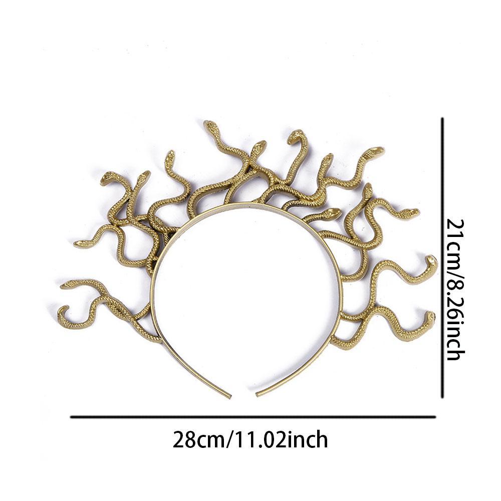 

Women Medusa Snake Shape Headpiece Cosplay Girl Headwear Ancient Greek Mythology Headband Halloween Carnival Costume Party Props