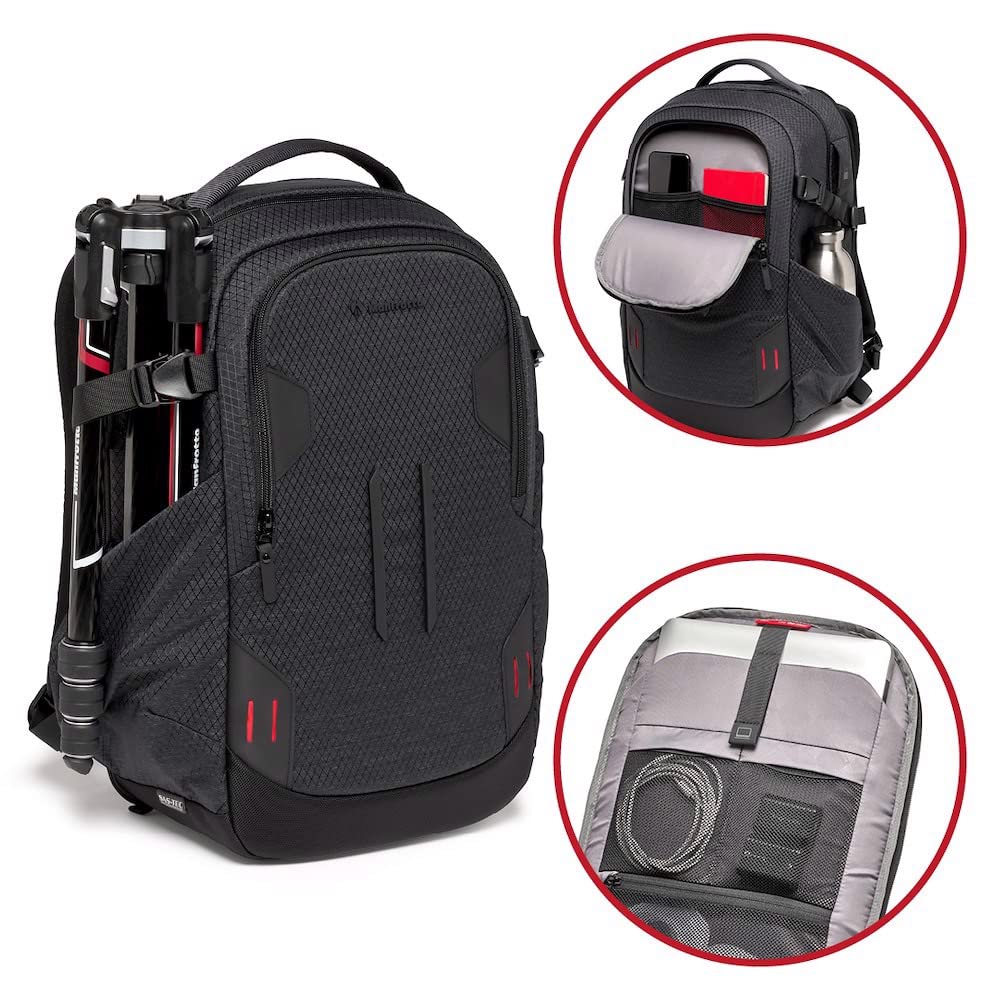 Camera Backpack PRO Light Backloader Backpack M Can Be Attached To a Can Store a Comes with a Rain Cover MB [Manfrotto] Tripod, 15-inch PC,