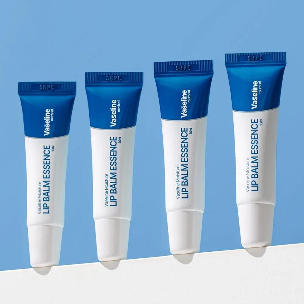 Merhent Vaseline Moisture Lip Essence 10ml x 4-pan Lip Balm Lip Care Lip Cream Moisturizing Care Colorless Large Size Vaseline Moisture Lip Balm Essence 10ml x 4