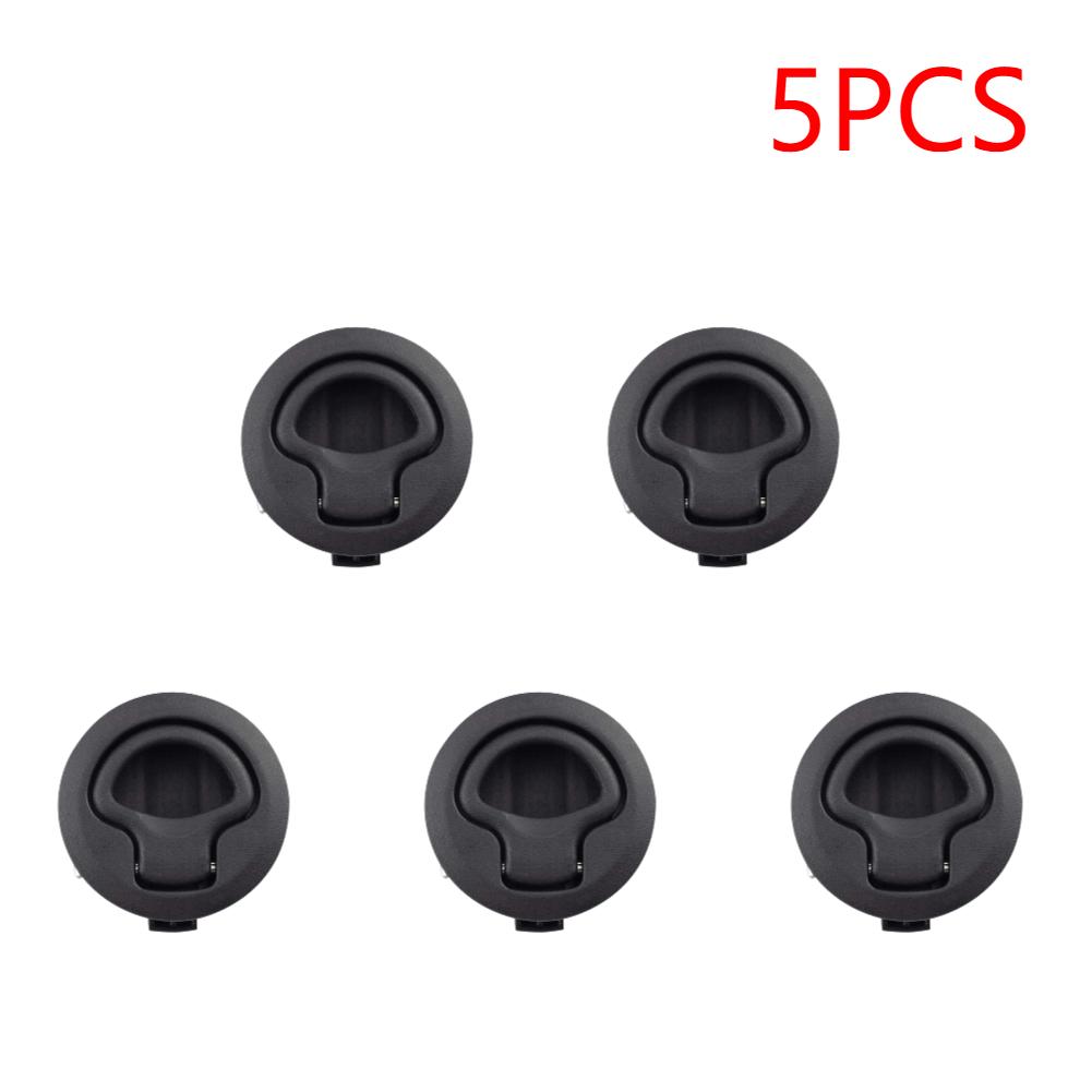 1-10Pcs Boat Door Latch Flush For Boat Pull Latch Plastic Marine Round 61*61*25mm Flush RV Handle Lock Boat Accessories