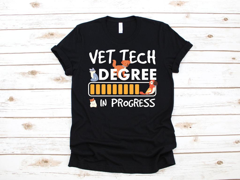 Vet Tech Degree In Progress, Future Vet Technician, T-Shirt, Tank Top, T-shirt, T-shirt,T-shirt, Kids Tee Apparel Gift