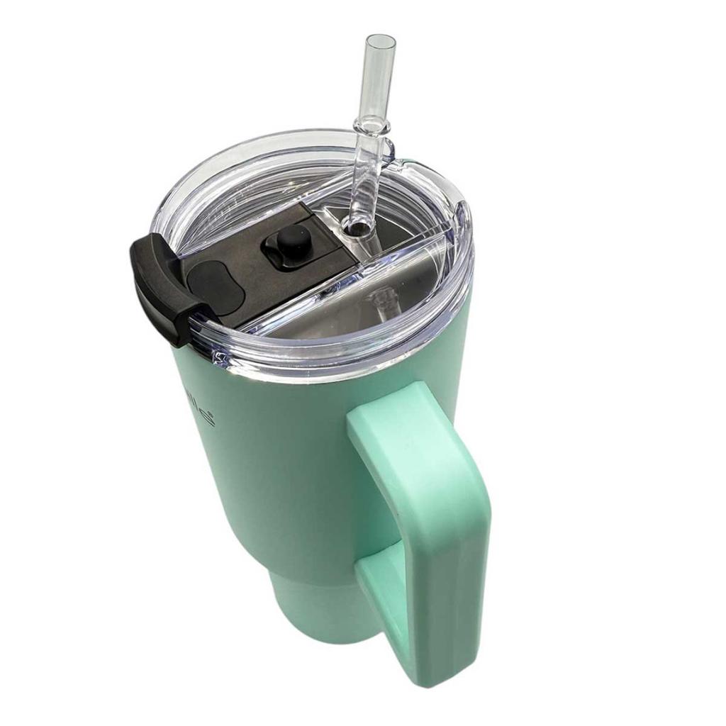 STEEL THERMAL MUG THERMOS 1200ml WITH HANDLE AND STRAW KM-2175