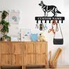 Metal Wall Art Dog Leash Holder Customizable Key Hook Rack Coat Hanger Gift for Dog Lovers Entryway Decor
