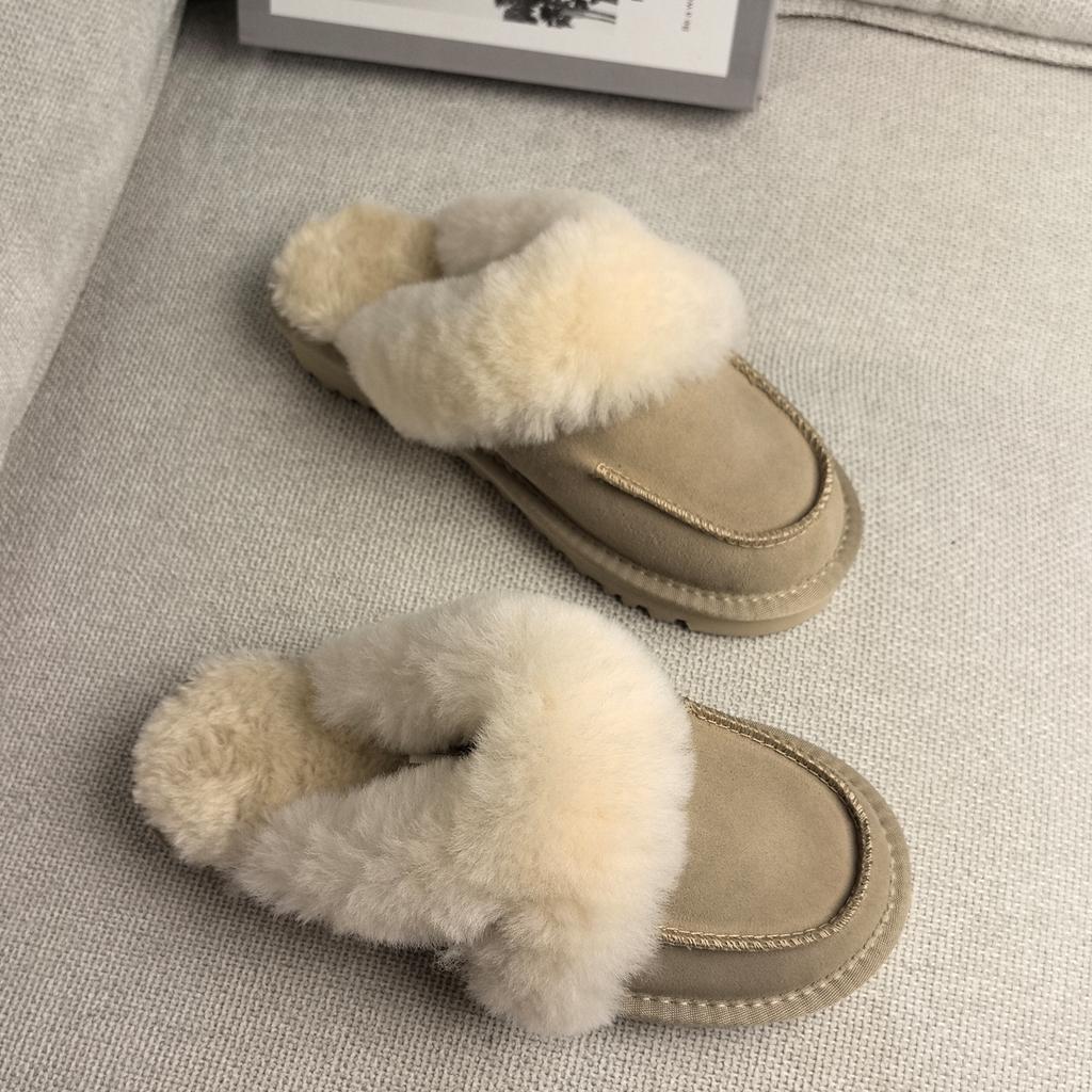 Cotton slippers women's snow boots wool slippers women's shoes boots 2025 new flat for sangpo snow boots