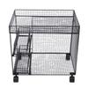 Mobile Storage Rack Breathable Space Saving Kitchen   with 360 Degrees  Rotating Lockable Wheels Pull Out Baskets for Bowls Dishes
