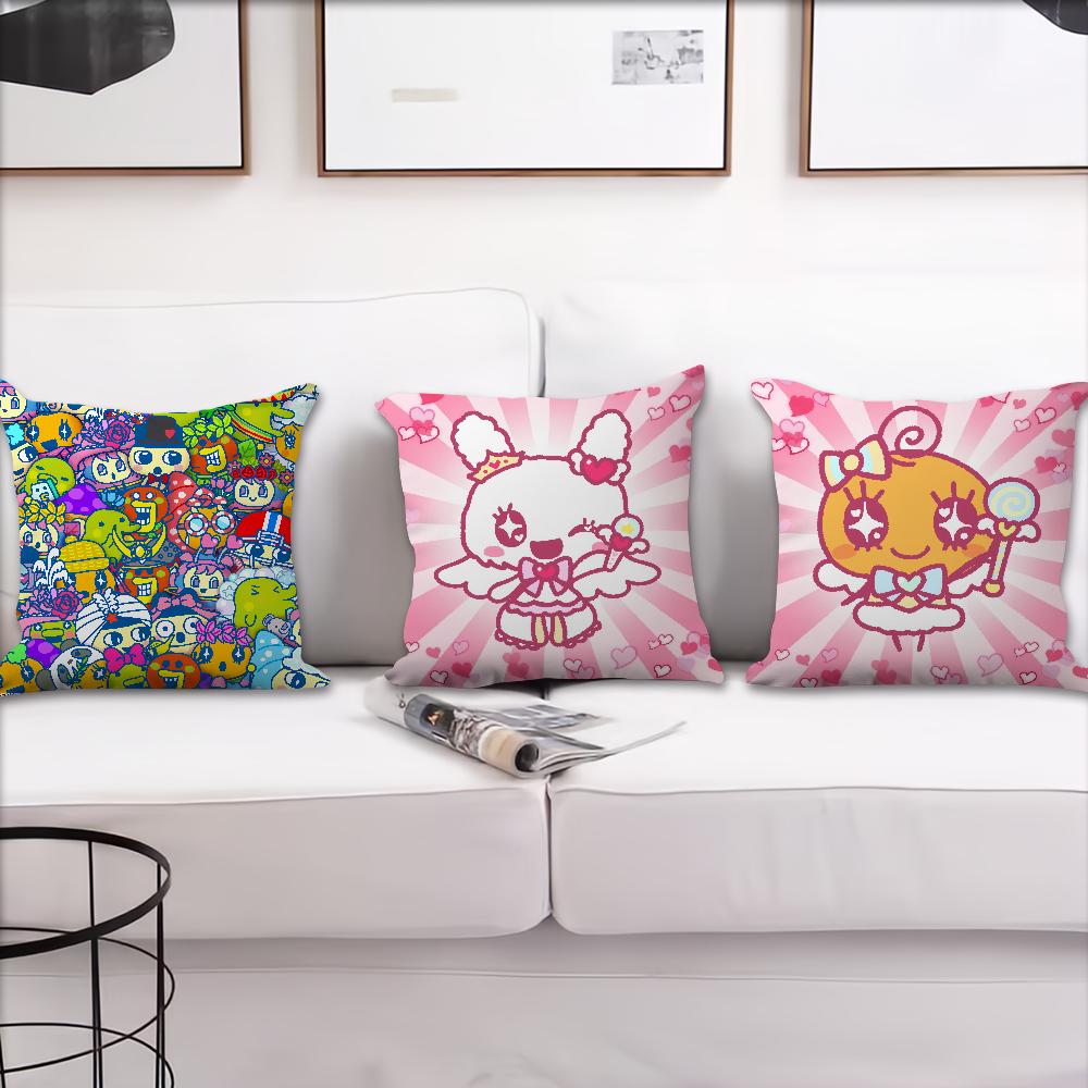 Cute Cushion Cover Comfortable Soft Pillow Case for Sofa Living Room Home Office Decor and t-Tamagotchi Protective Covers
