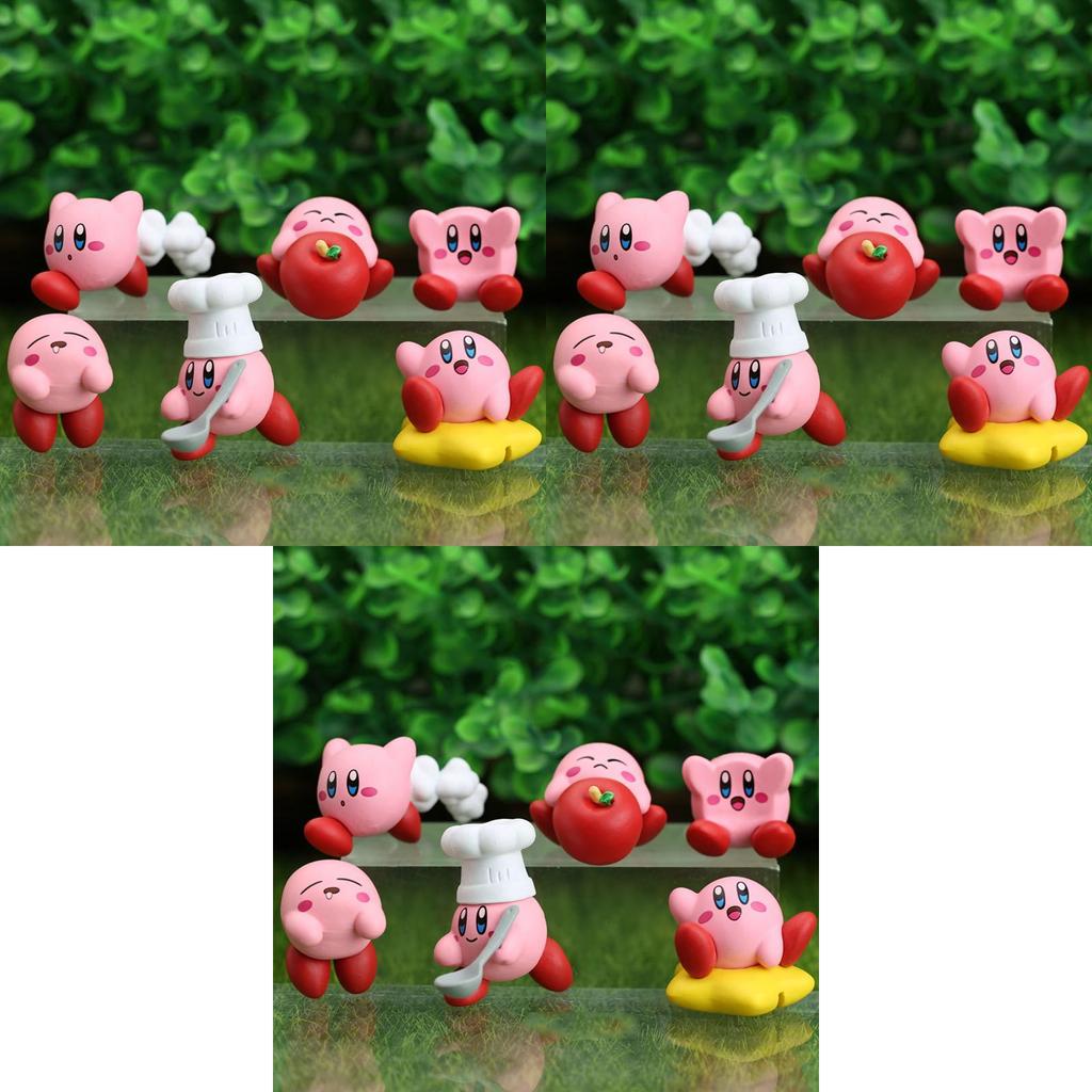 Cute And Detailed 6 Pcs Kirby Mini Figure Set For Anime Lovers