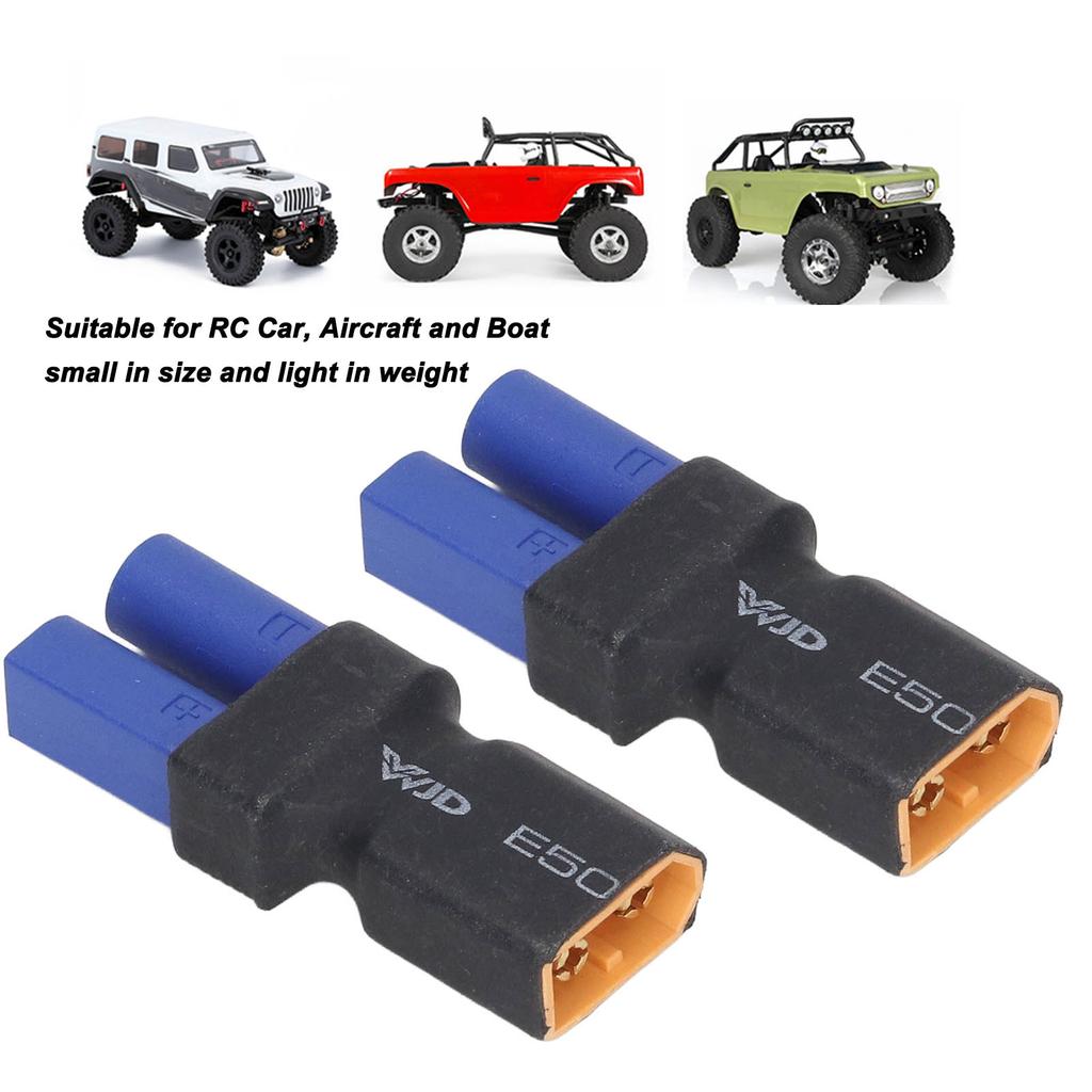 5Pcs EC5 To XT60 Adapter Rubber Plastic Copper Sturdy Accurate High Safety EC5 To Male Adapter for RC Car Aircraft Boat