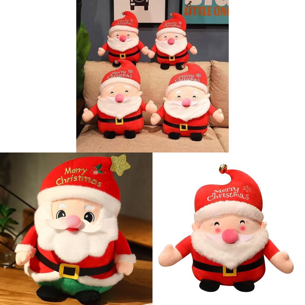 Christmas Santa Plush Toy Cartoon Pillow Gift For Kids Holiday Decor