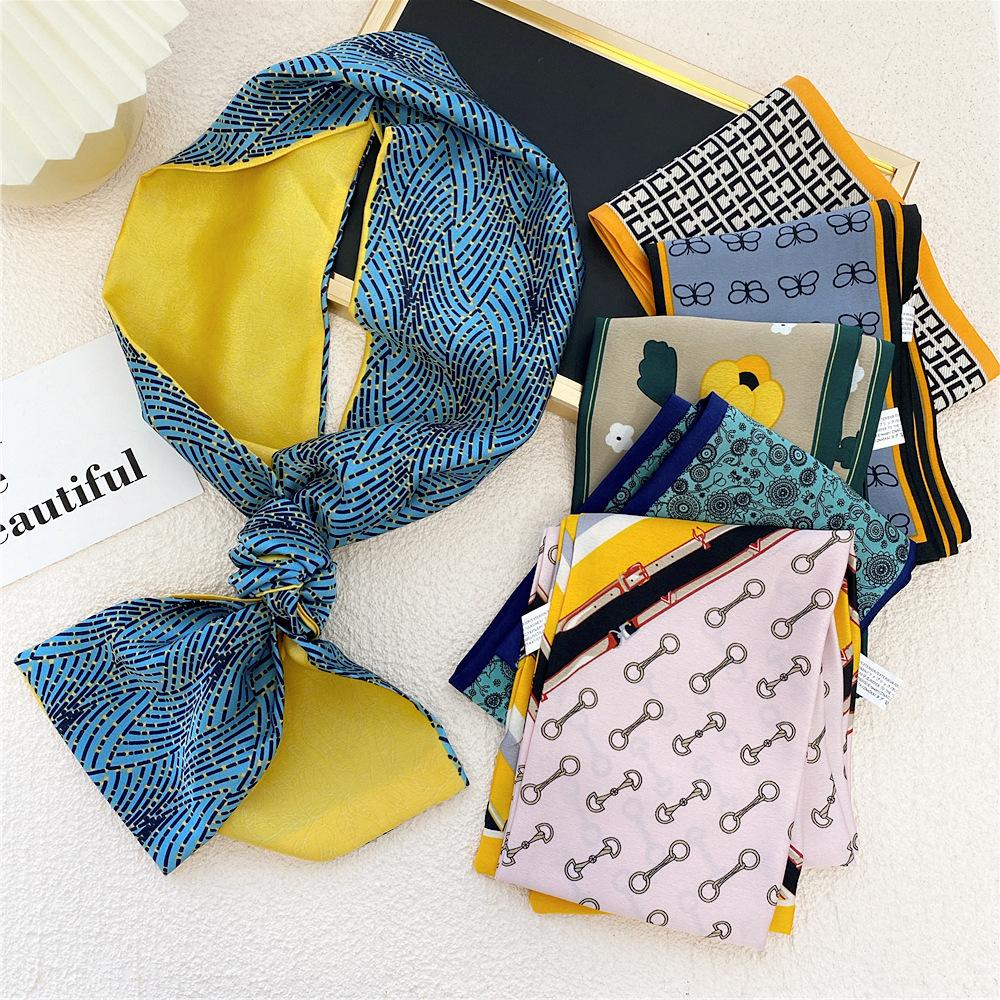 New Scarves Silk Scarves Women'S Spring And Autumn Season Long Decorative Professional Scarves Summer Thin Styles Paired With Shirts Stylish