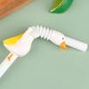 1Pc  Animal Long Goose Straw With Brushes Reusable Large Diameter Drinking Straw Curved Straws Thick Tube Shape Straws