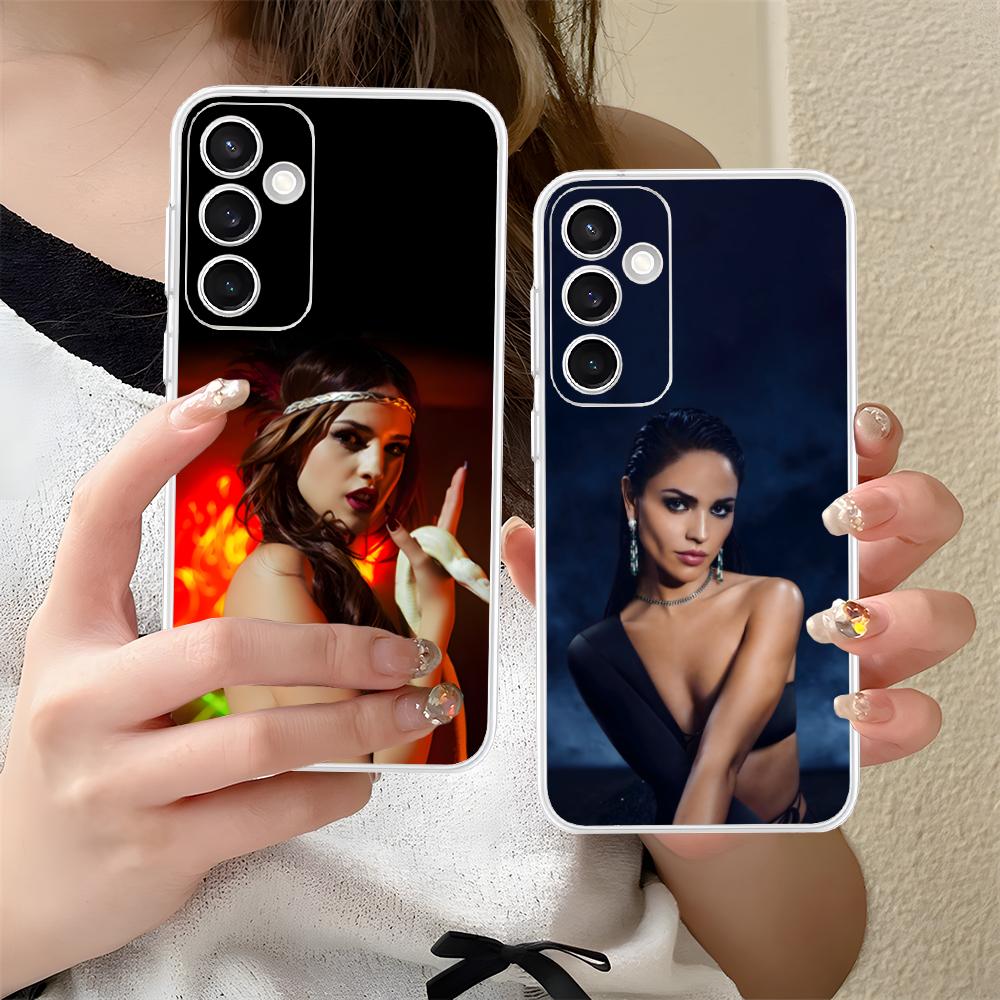Fashion Eiza Gonzalez Clear Mobile Phone Case for Samsung Galaxy S25 S24 S23 S22 S21Plus FE Ultra Colorful Cover