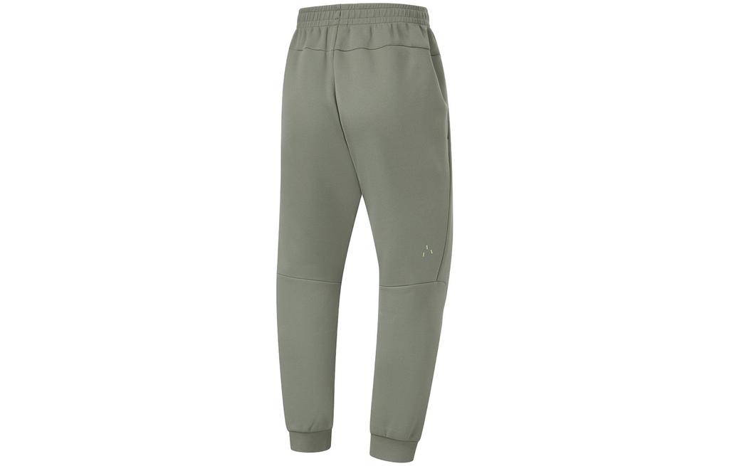 Li Ning Fitness Series Knitted Sweatpants Men's Snail Smoky Green AKLU067-3