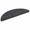 Self Adhesive Stair Treads 10 Pcs 56 X 17 X 3 Cm Dark Gray Semi Round