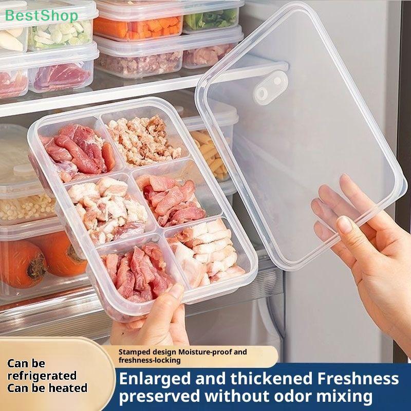 Multi-Compartment Food Storage Container - Airtight Refrigerator Organizer Box for Meat, Vegetables & Freshness Preservation