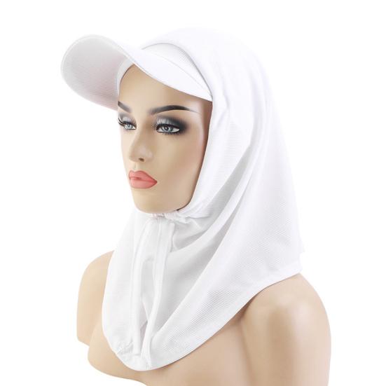 2 Pcs/Set Adjustable Fit Sun Hat with Built-In Drawstring Shawl Extended Brim Full