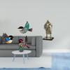 Wooden Bird Knight Sculpture Wall Art Creative Figurine European Decorative Ornament for Garden