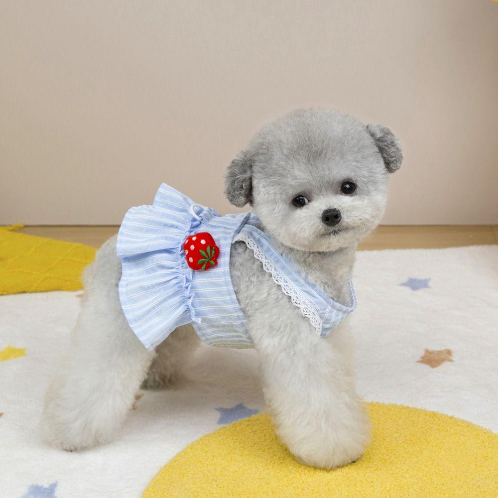 Niedliches Hunde-Kleid Atmungsaktives Katzen-Prinzessinnenkleid Bequeme Haustier-Sommerkleidung Kleintier