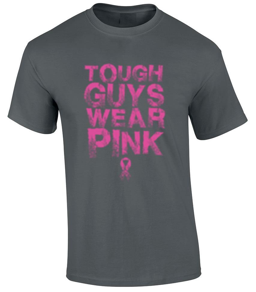 Tough Guys Wear Pink Breast Cancer Pink Ribbon Awareness T-Shirt XXXXL