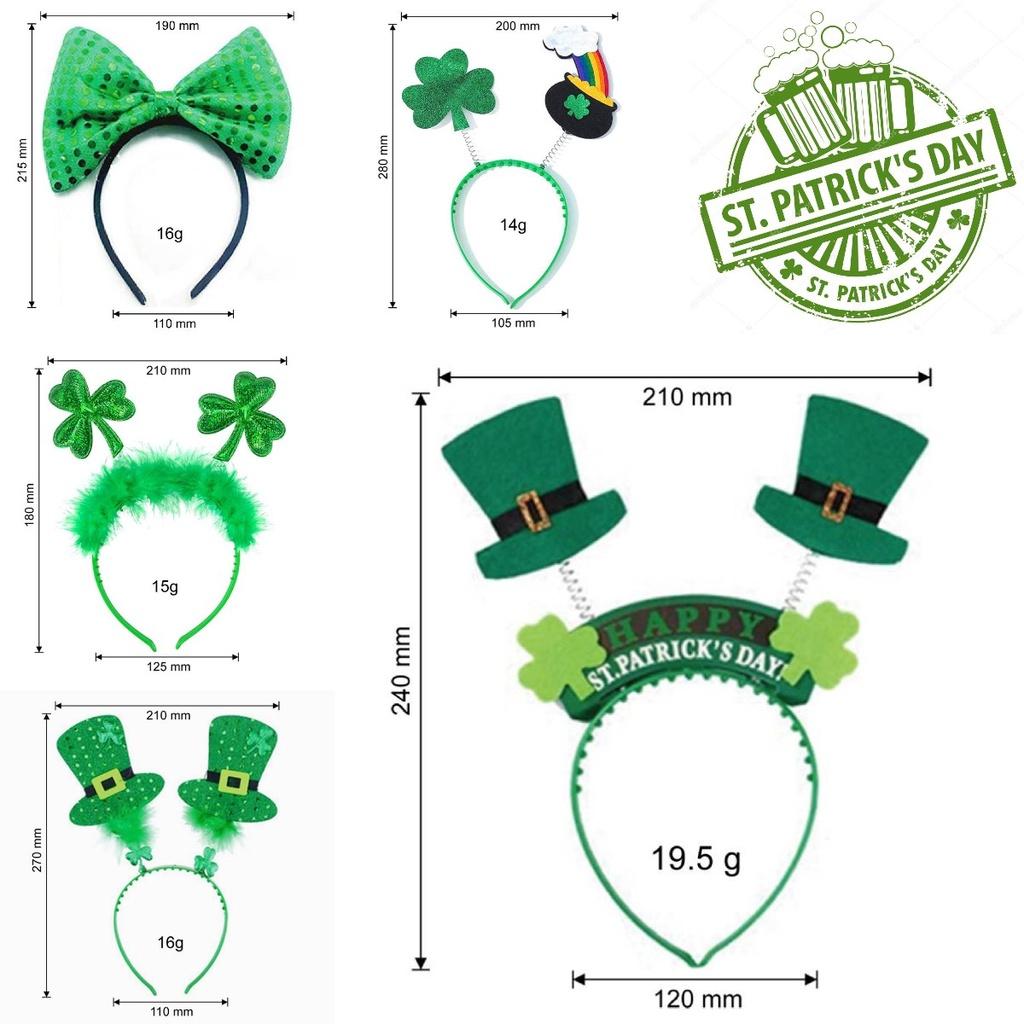 Patricks St Day Green Clover Hair Band Elf Hat Clothing Accessories Department