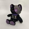 35cm Kawaii Serie Nera Gatto Scheletro Morbido Peluche Animale di Peluche Creativo Soffice Teschio Gotico Gattino per Bambini Regali di Halloween