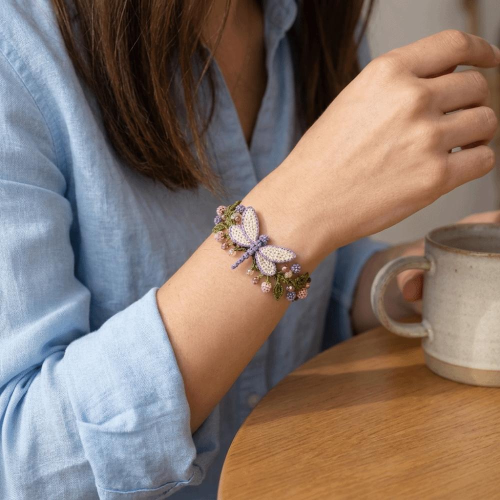 Forest Floral Botanical Bracelet Kit DIY Nature-Inspired Crochet Bracelet Kit For Women