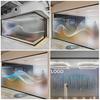 Gradient Frosted Glass Film: Semi-Transparent Office Partition Sticker.