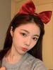 Lystrfac Black Mesh Fairy Bow 3D Headband Princess Women Girls Simple Hair Hoop Hairband Ladies Headwear Hair Accessories