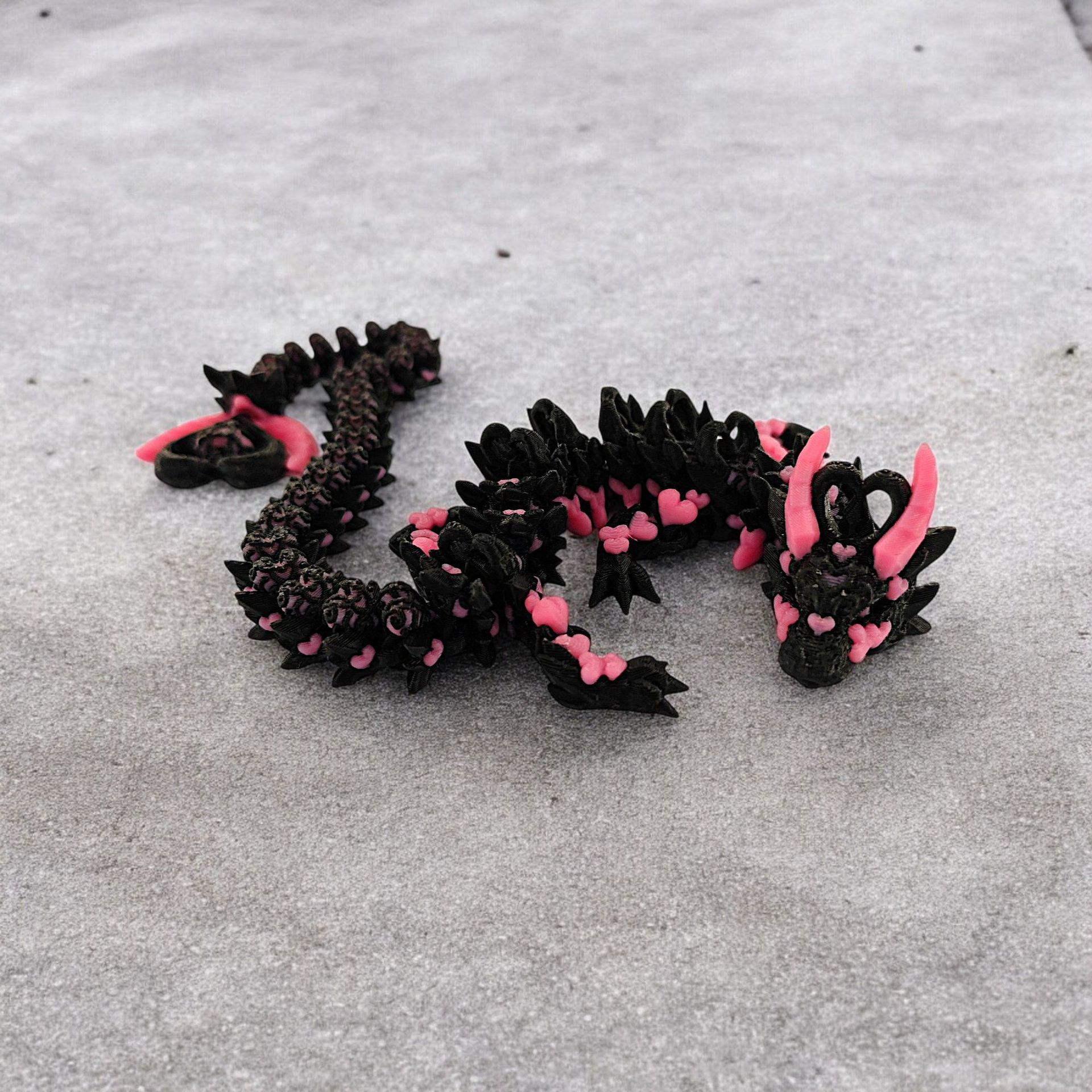 

Темный Дракон Подвижная 3D Фигурка - Креативное Расписанное Вручную Игрушечное Украшение для Детей