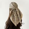 New Scarf for Women's Twill Imitation Silk Printed Versatile Square Scarf Souvenir Gift Scarf